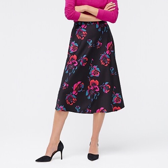 J. Crew Pull-on printed bias midi skirt - Picture 3 of 4